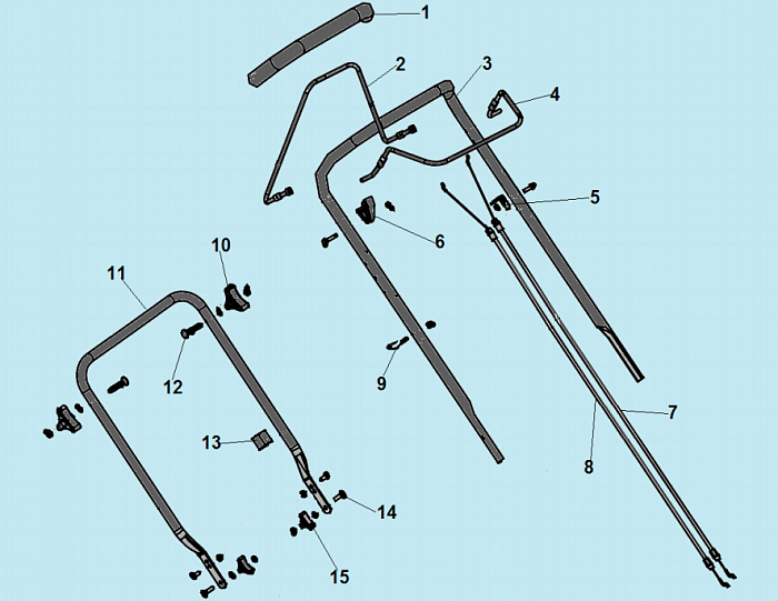 1 РУЧКА - ТРОС ГАЗА Газонокосилка CHAMPION LM4630