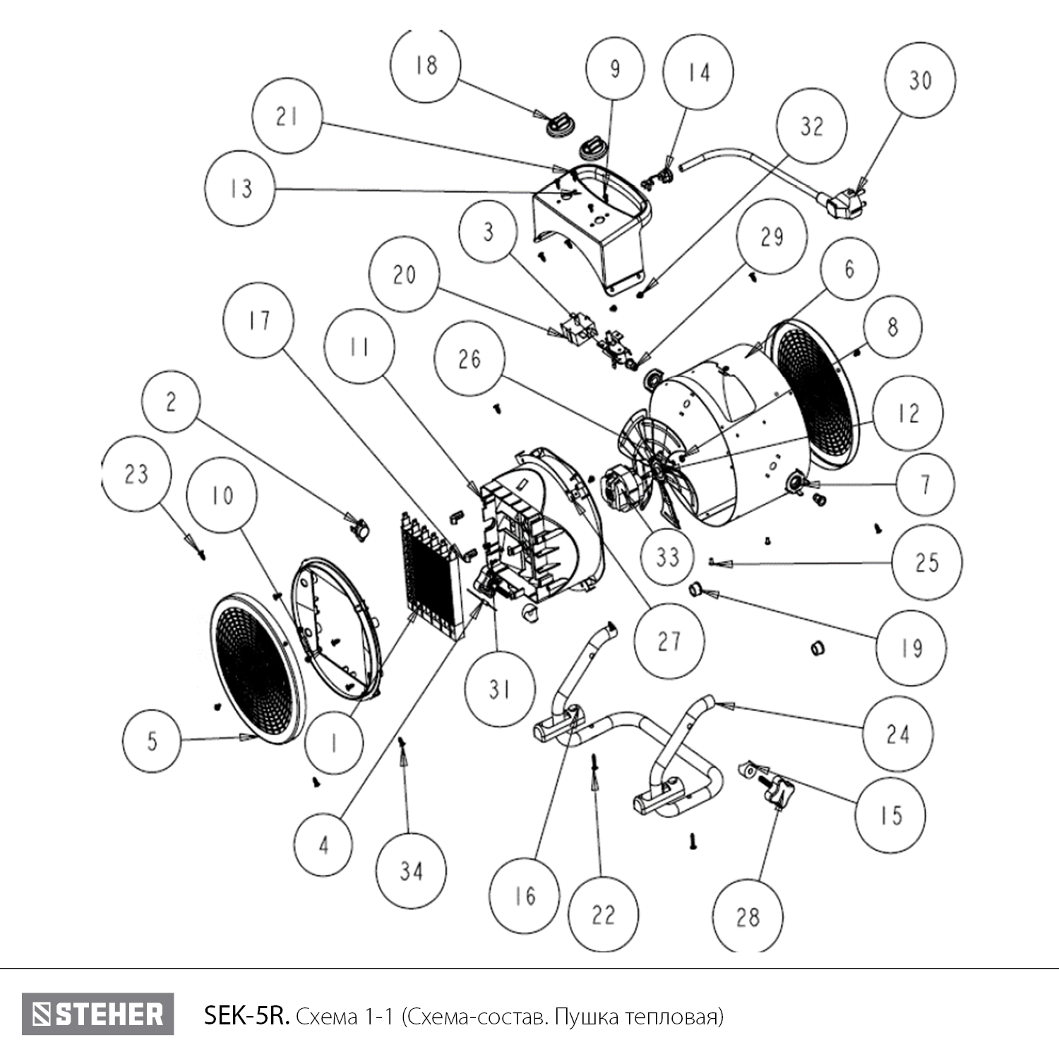 Пушка тепловая, SEK SEK-5R